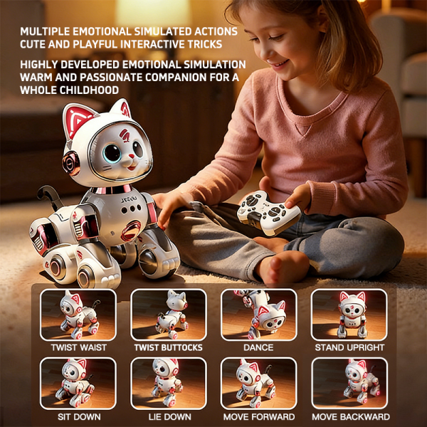 Trendy New Smart AI Robot Cat And Dog Remote Control Toys For Boys And Girls