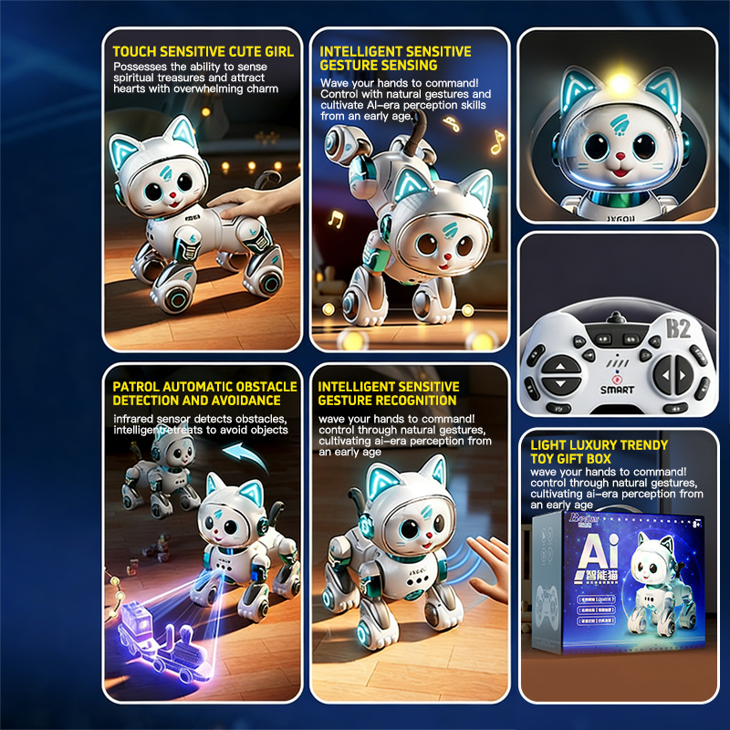 Trendy New Smart AI Robot Cat And Dog Remote Control Toys For Boys And Girls - 图片 4